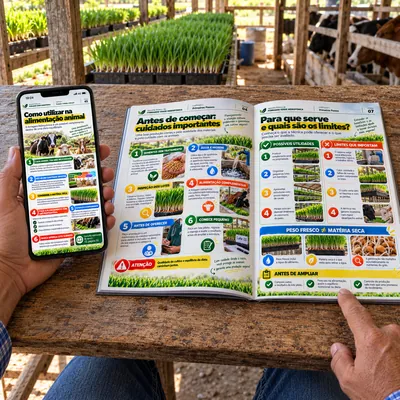Apostila aberta para consulta durante o cultivo